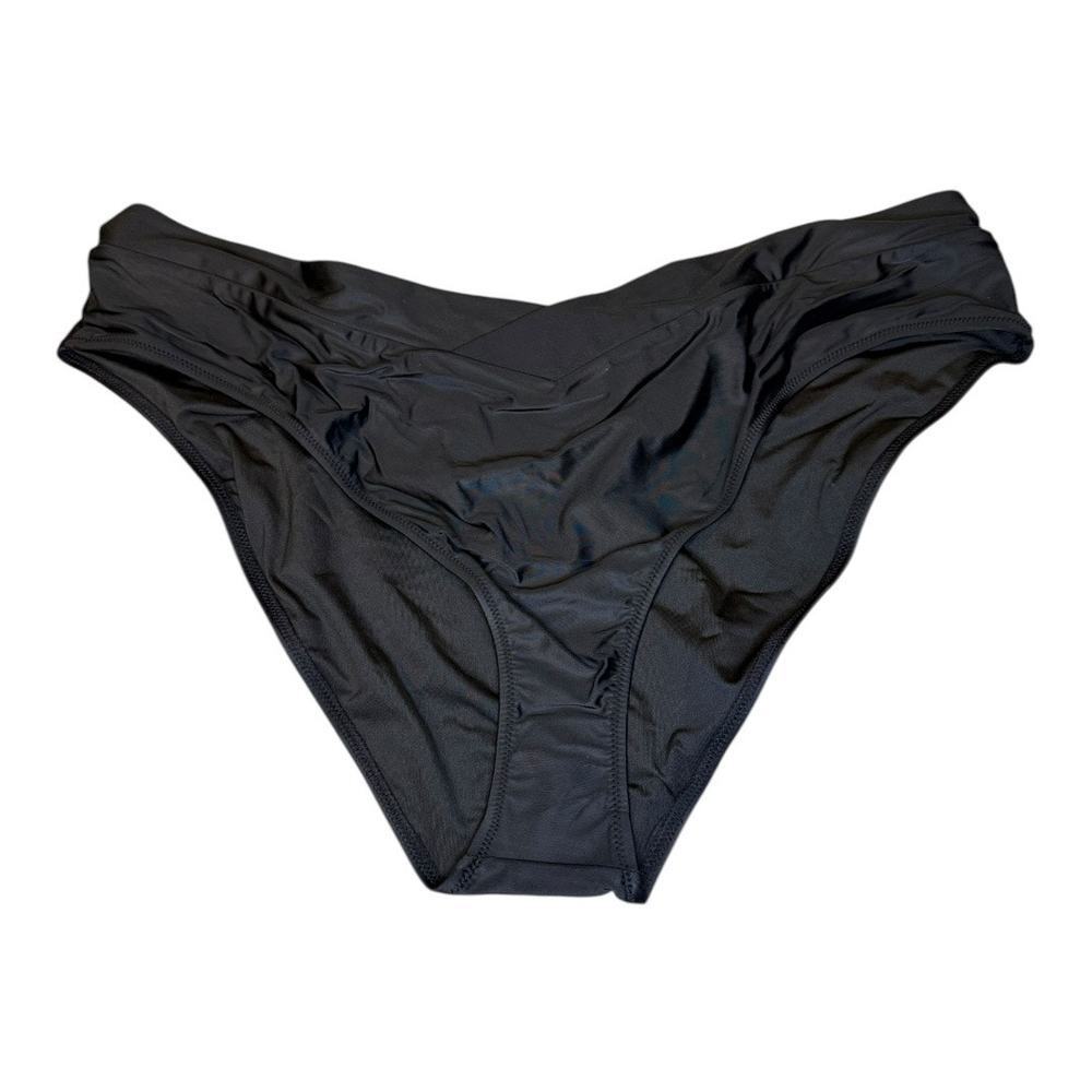 NEW J. Crew Women’s Plus 3X Black Cross-front Cheeky Bikini Bottom NWT